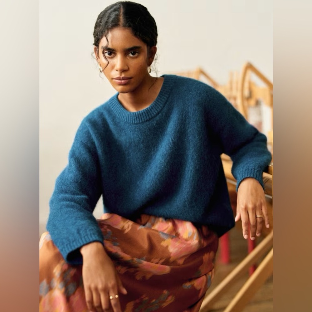 Sézane Amiel Jumper size M in Peacock Blue